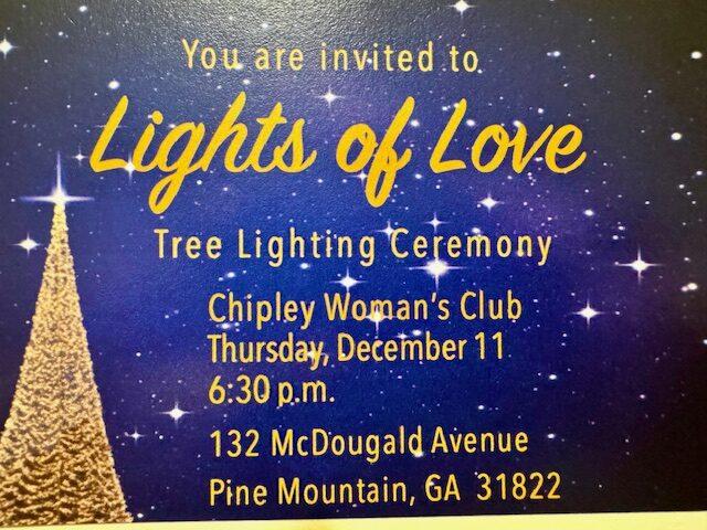 Lights of Love Ceremony – Chipley Woman’s Club